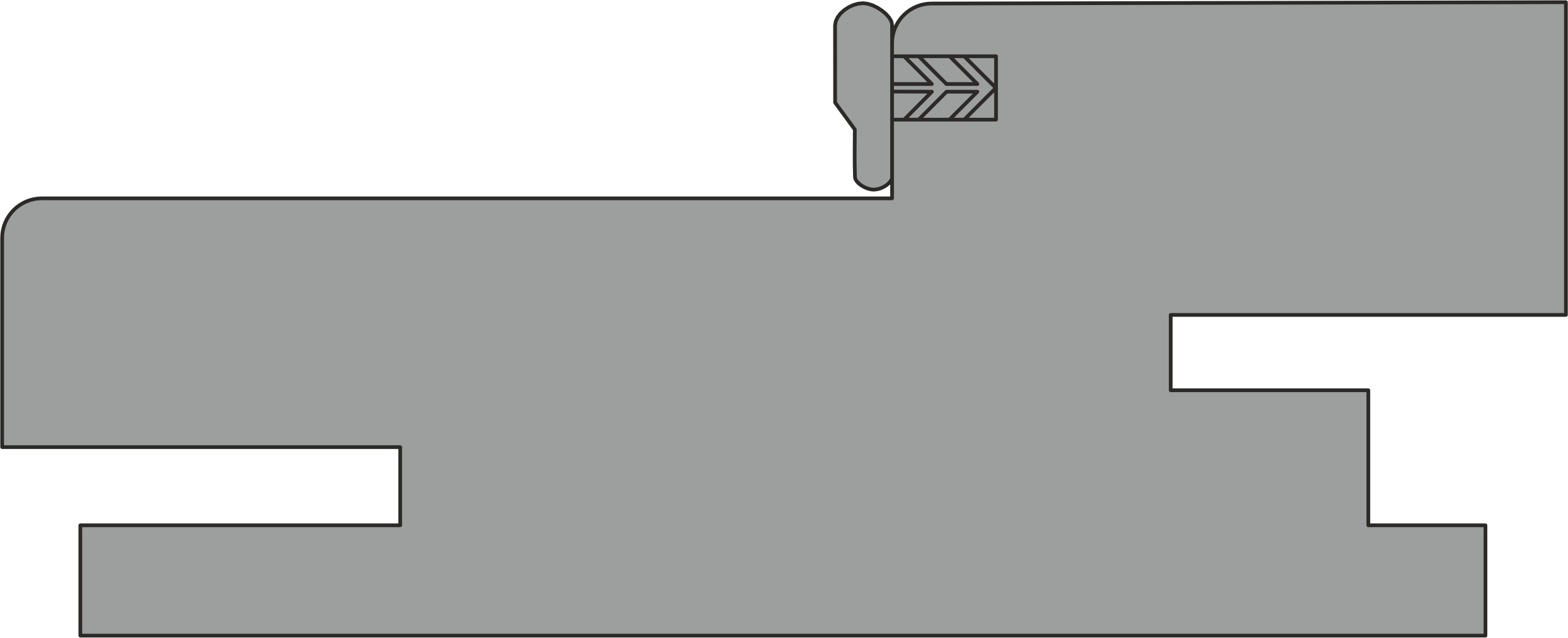 Коробка с упл. телескоп МДФ 32x72x2070